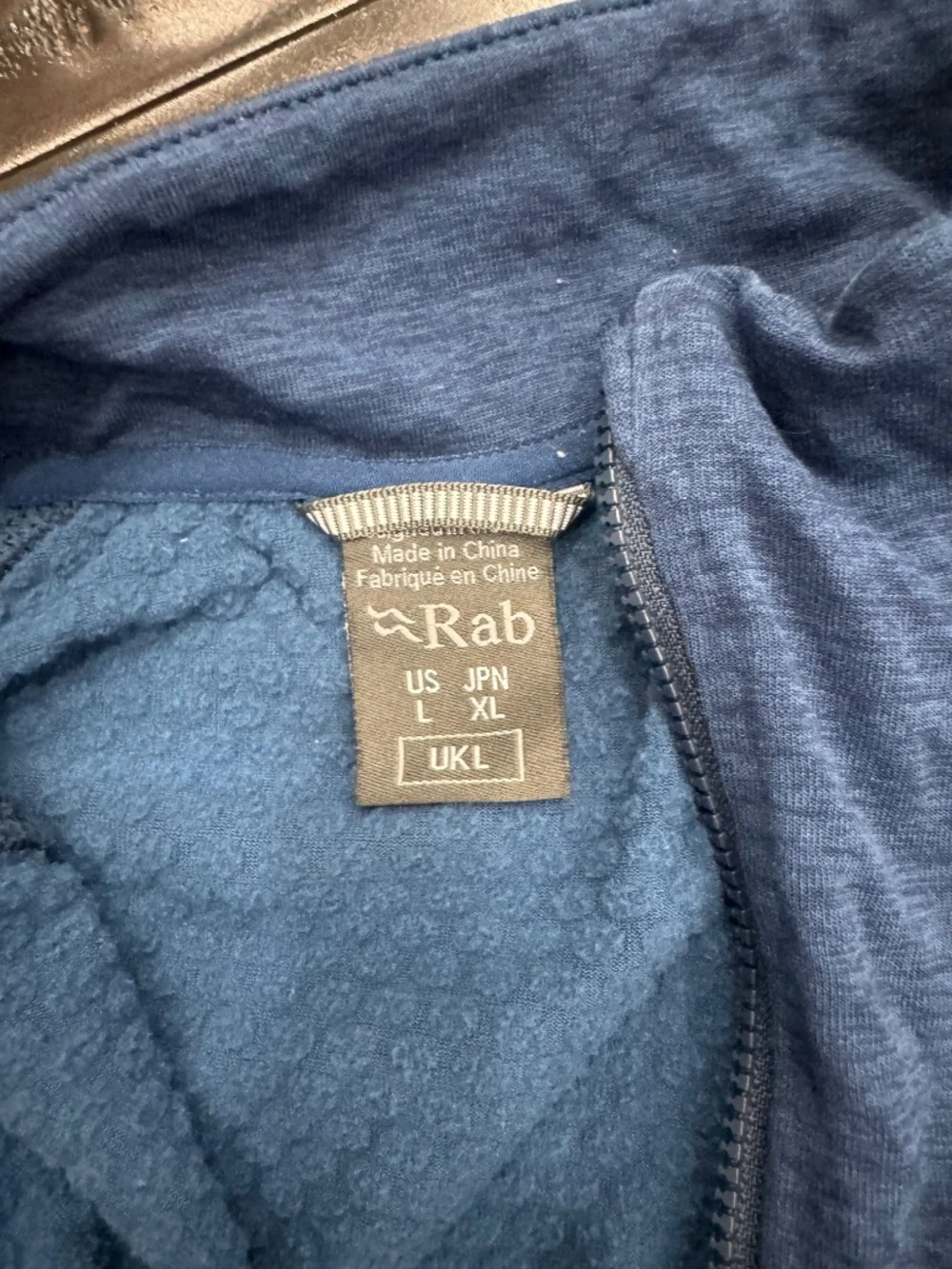 Rab Men's Blue Quarter Zip Fleece Pullover Jacket Size Large